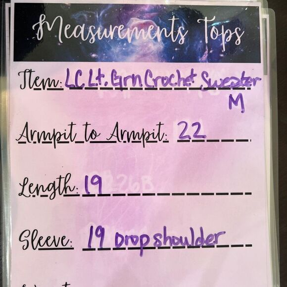 LC Lauren Conrad Multi Pattern Crochet Cropped Sweater - Light Green - M - Picture 9 of 15